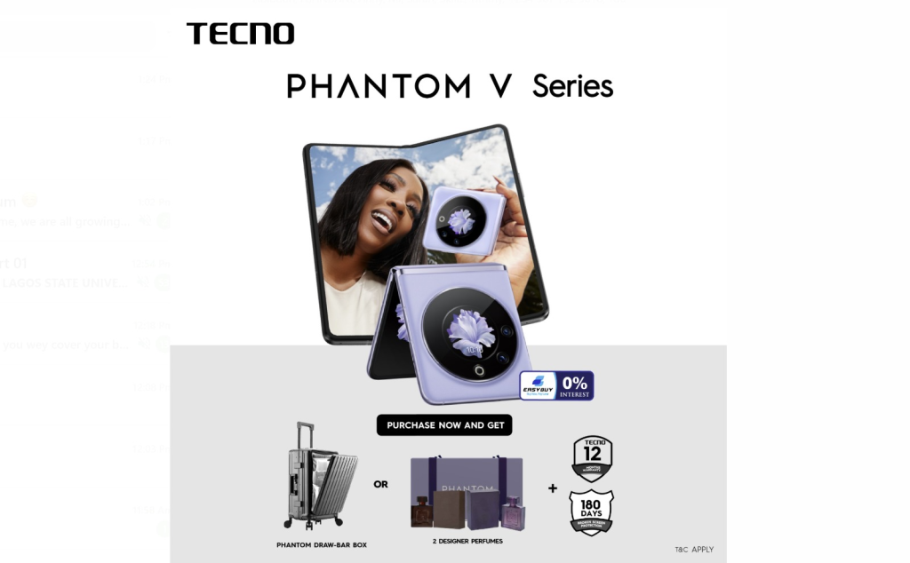 BUY THE NEW TECNO PHANTOM V FLIP 5G NOW TO WIN EXCITING PRIZE